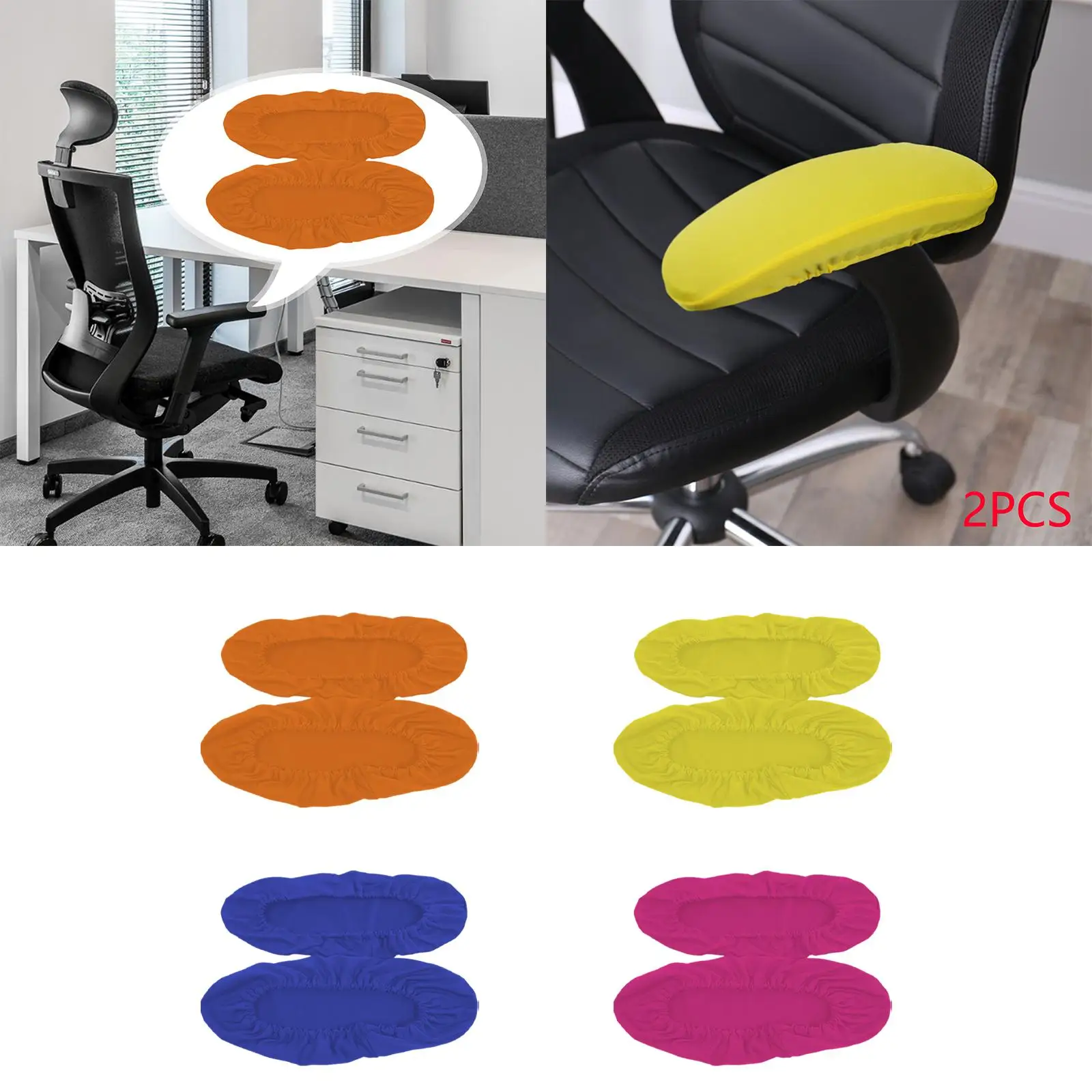 2pcs Elastic Office Chair Armrest Covers Replacement Arm Protector Covers