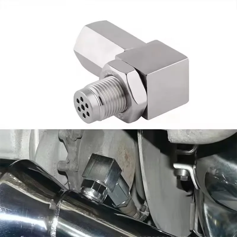 Universal Car Exhaust Catalyst Rear Oxygen Sensor Spacer 90 Degree Mini Catalyst Lambda O2 Adapter CEL Fix, M18*1.5