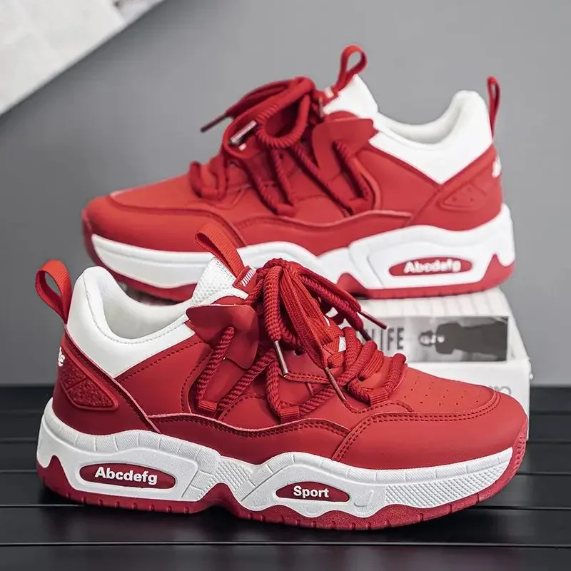 

Men Shoes 2025 New Men's Thick-soled Heightening Sport Shoes Brand Comfortable Soft Soled Leather Sneakers Male Tenis Masculino