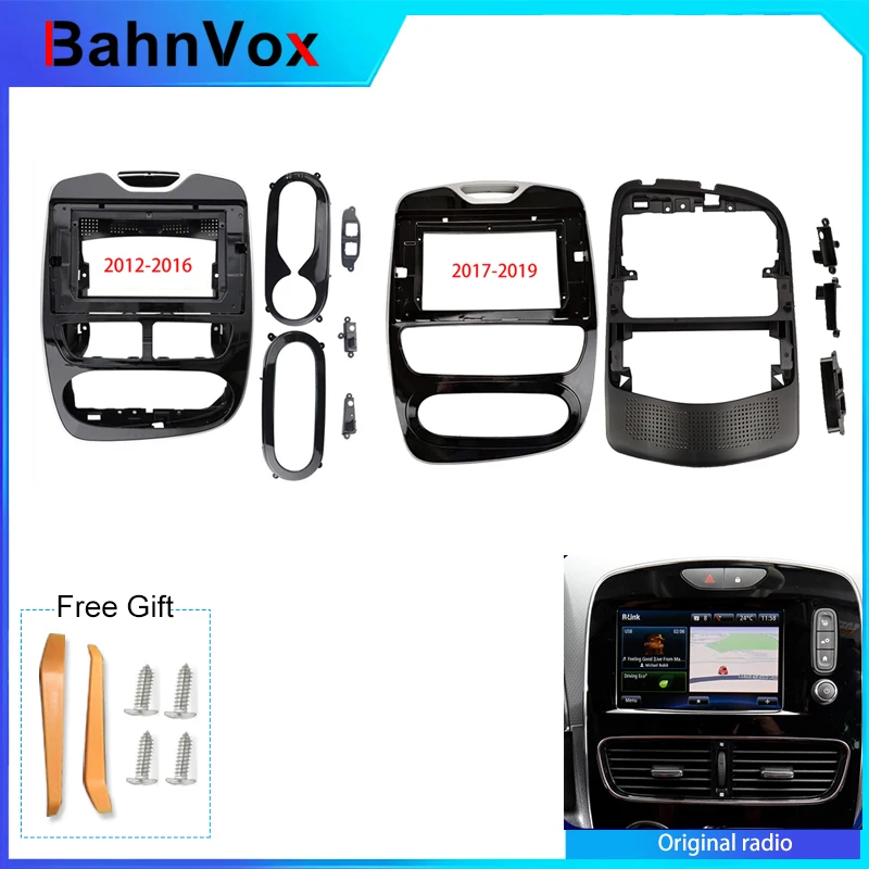 9 inch Android Car Radio frame for Renault Clio 4 ZOE 2012-2016 2din Stereo GPS Fascia bezel Panel Adapter wire harness