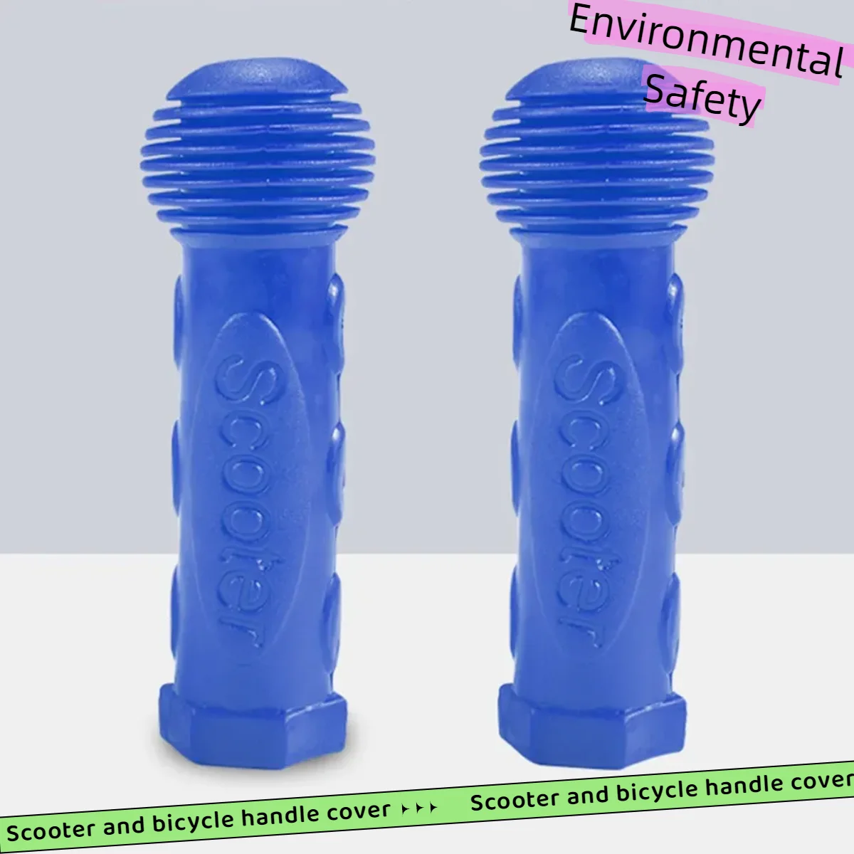 2 Stück rutschfeste Gummigriffe für Fahrradlenker, Anti-Rutsch-Griffe für Fahrrad, Dreirad, Skateboard, Roller für Kinder, Kinderroller – Detail 11