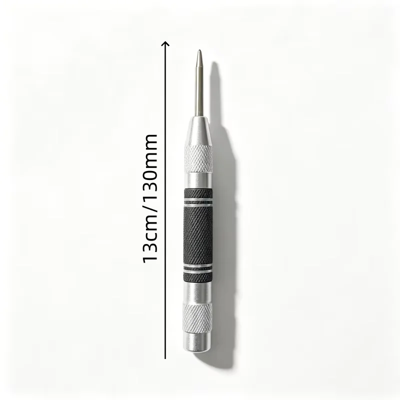Automatic Center Punch Non‑slip Handle Spring Loaded Hand Punch Tool for Metal Wood Hole Positioning Marking