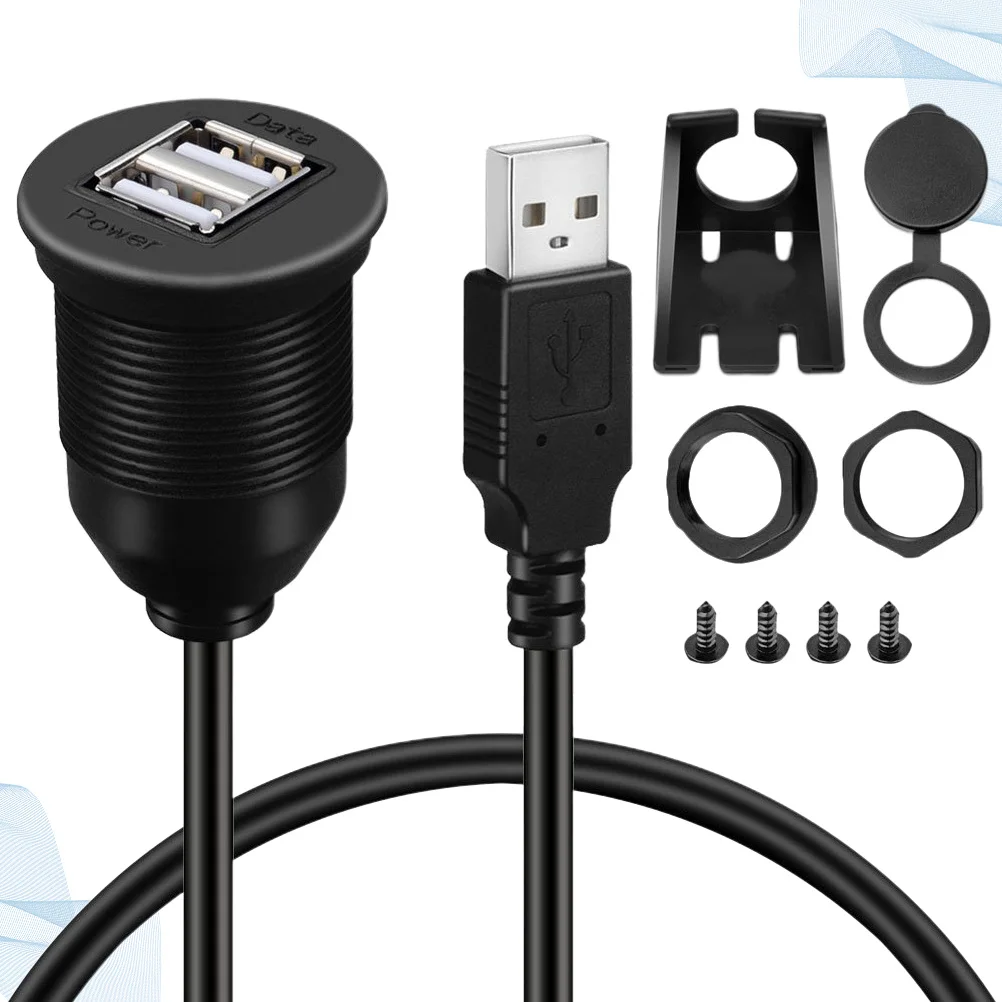 

1M Dual USB Car Waterproof Data Cable Fast Charging for Smartphones Tablets Universal 2 Port Car