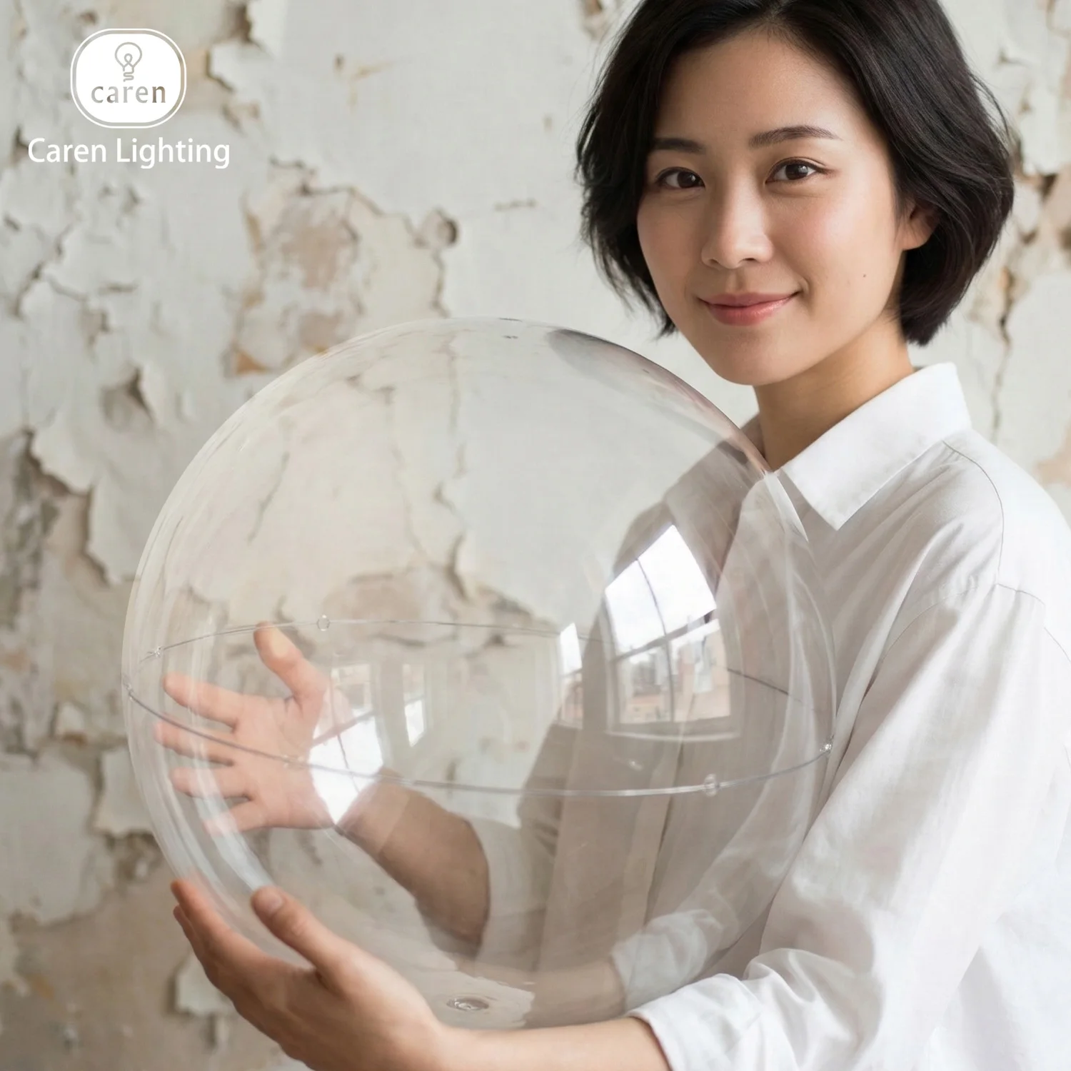Replacement Clear Sphere Cover for Caren Lighting 40cm Transparent Acrylic Globe Spare Part NOT