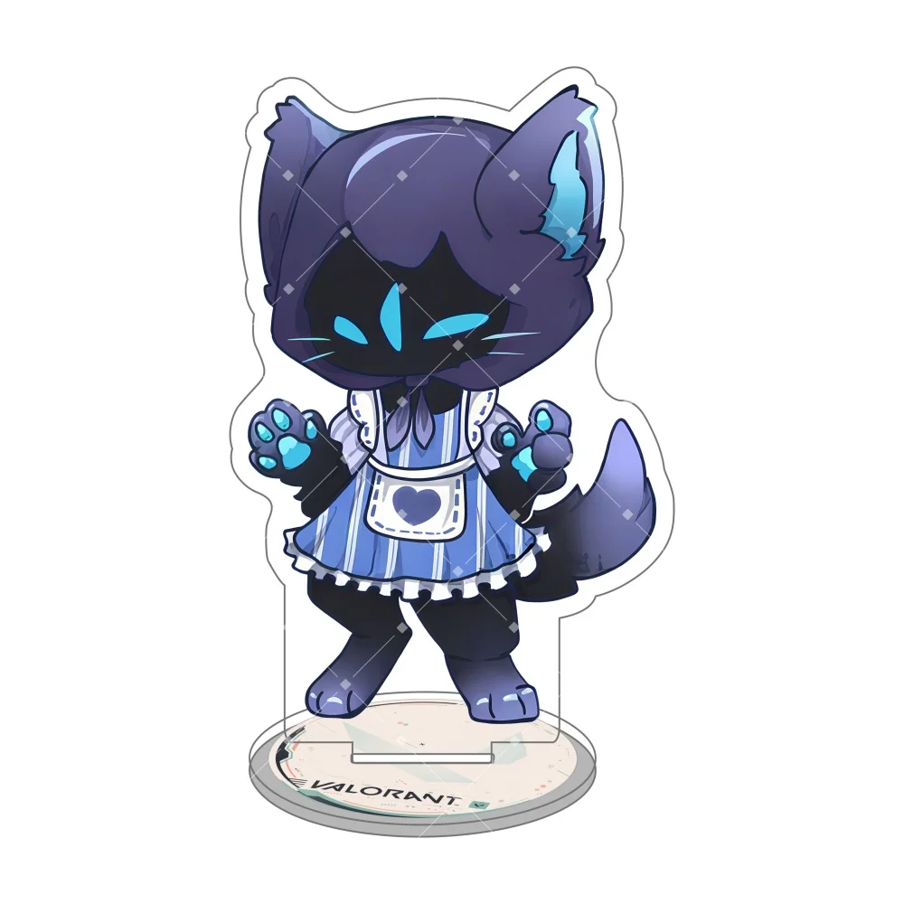 VALORANT Chibi Acrylic Stand Anime Figure Neon Jett Clove Omen Cosplay Desk Decoration Cute Kawaii Game Collection Gift Keychain view 6