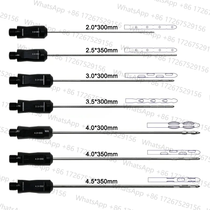 GREATLH Kit de transplantación de grasa Cánula de cosecha de grasa Cánula de liposucción Juego de agujas de inyección de agua Herramientas de liposucción