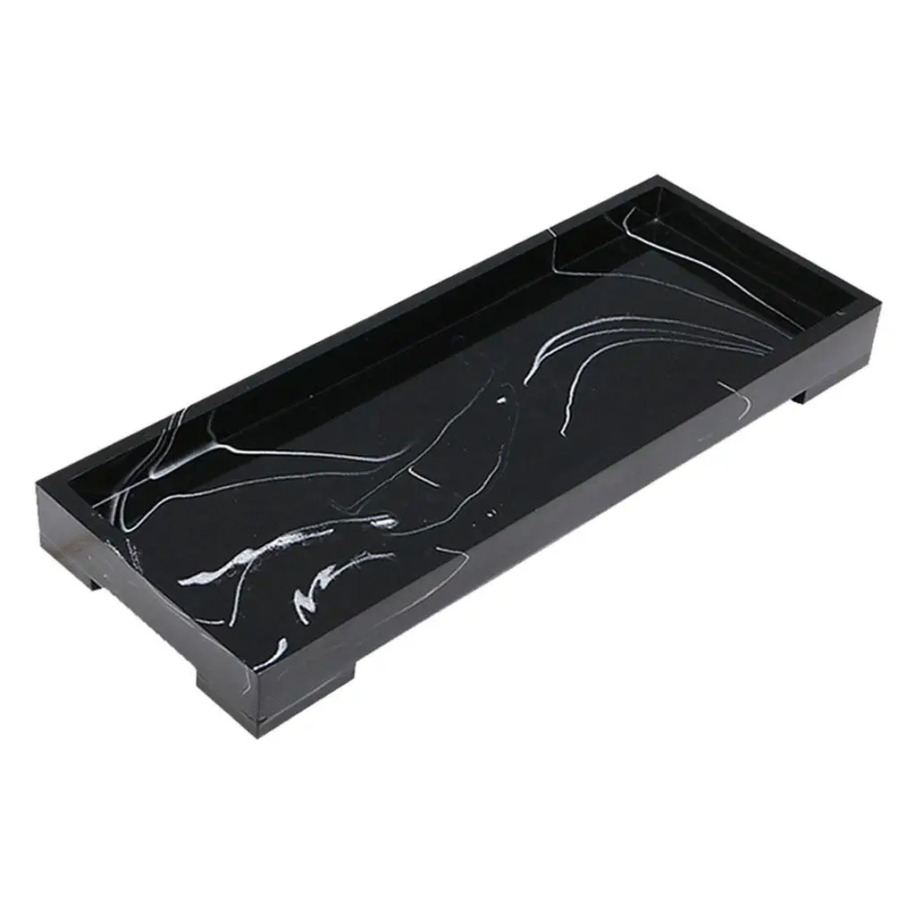 Vanity Tray, Resin Jewelry Dish Tray Bathroom Countertop Organizer Tray for Bathroom Toiletry Countertop Vanity Organization