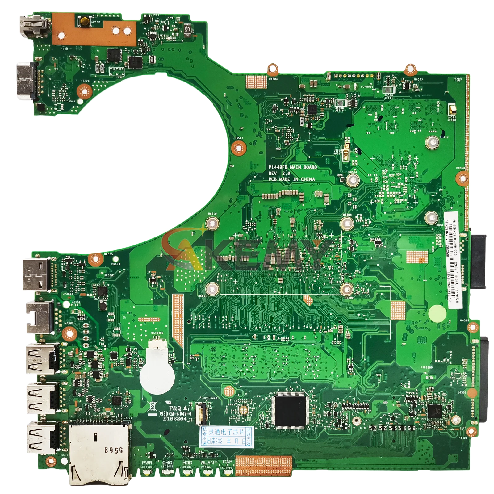 P1440FB Laptop Moederbord Voor ASUS ProArt P1440FB P1440FAC P1440F Notebook Moederbord Met I3 I5 I7 CPU 100% testen OK snel schip