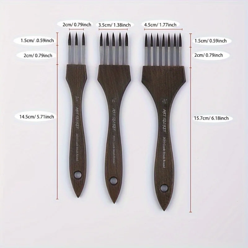 Multi-head Nylon Paint Brushes, Flexible Brushes with Protective Covers for Watercolor & Acrylic Art, for Artists of All Ages