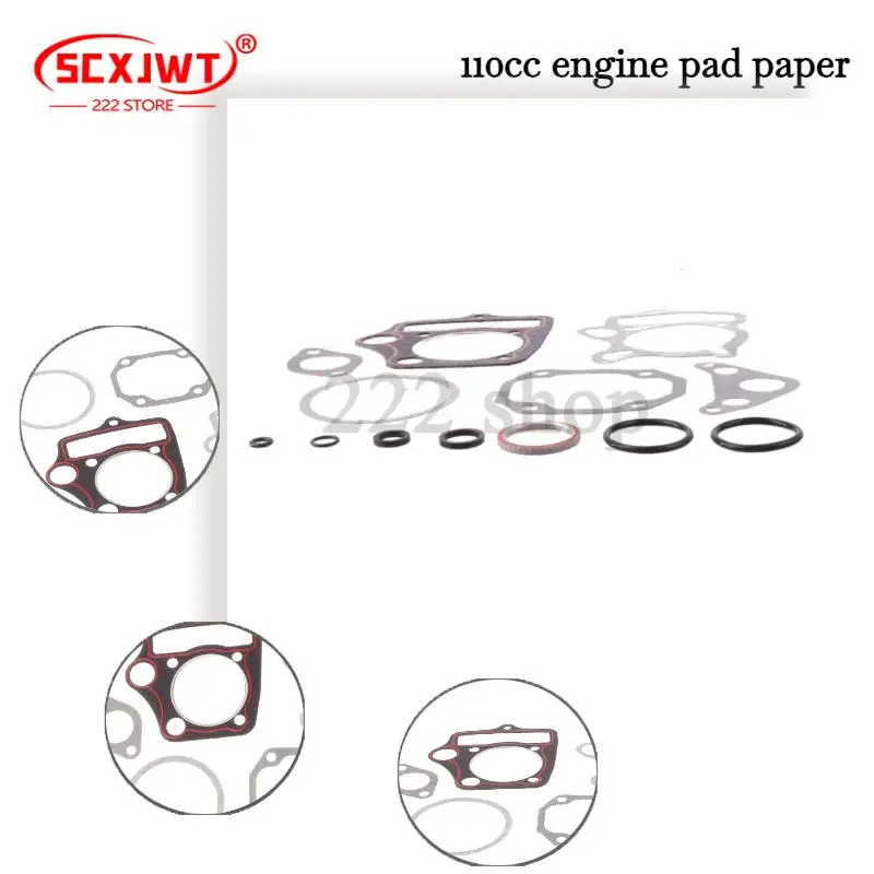 

NEW 110cc Horizontal Engine Gasket Set - Cylinder Piston Gaskets Compatible with Zongshen Kayo Dirt Pit Bikes & ATVs