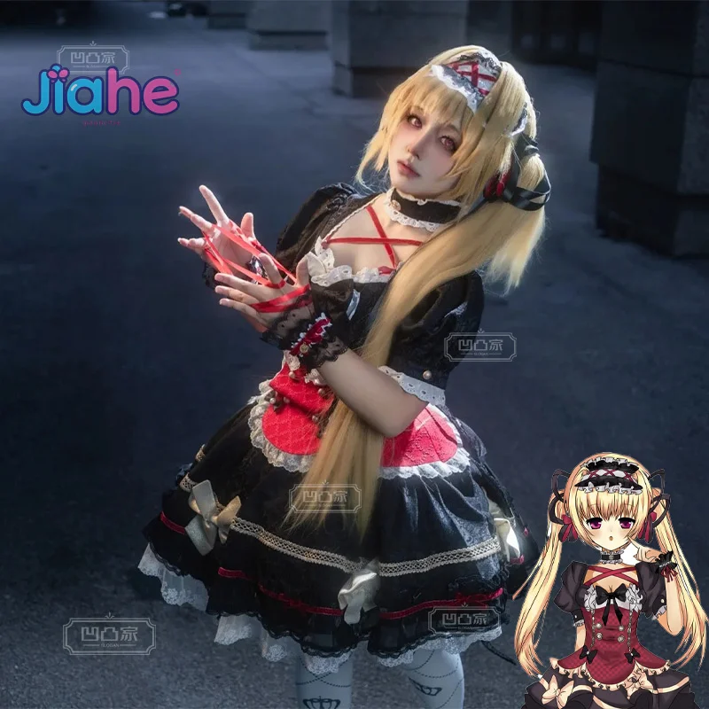 

Memories Off Anime Mare Cosplay Costume Girl Dark Lolita Dress Accessory Socks Prop Set Halloween Gothic Mare Uniform S-XXL