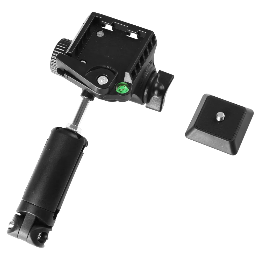 KINGJOY Mini Pan Tilt Head Video Camera Tripod Fluid Head with 1/4