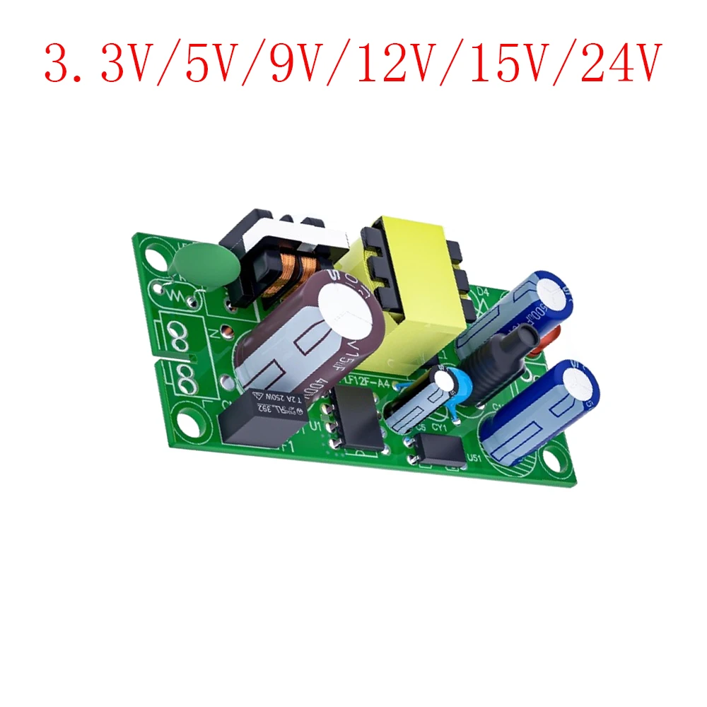 

AC/DC-DC Converter Step-Down Power Supply Module AC90-264V/DC110-370V to DC 3.3V 5V 9V 12V 15V 24V Buck Power Circuit Board