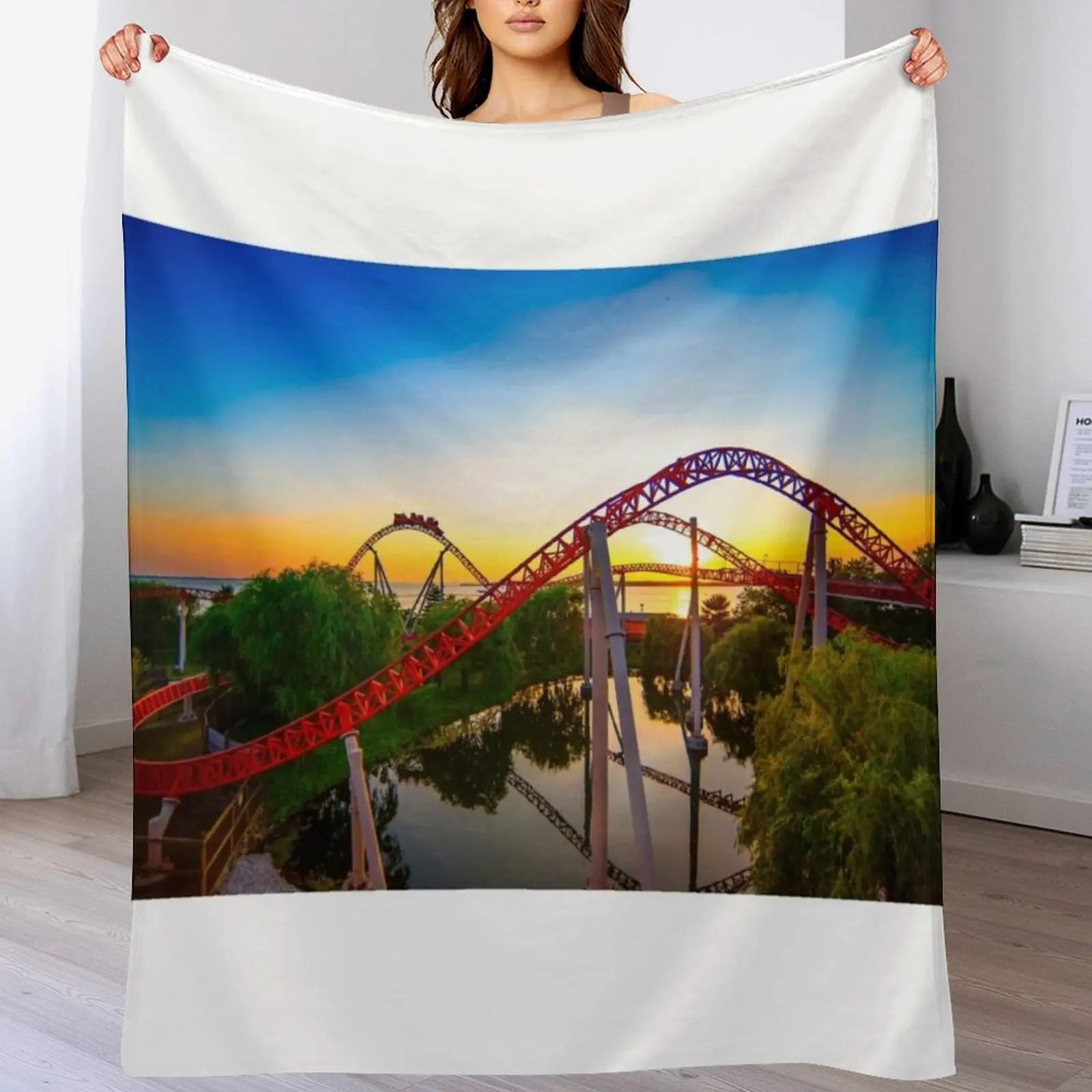

Maverick Sunset Throw Blanket Travel Summer Blankets