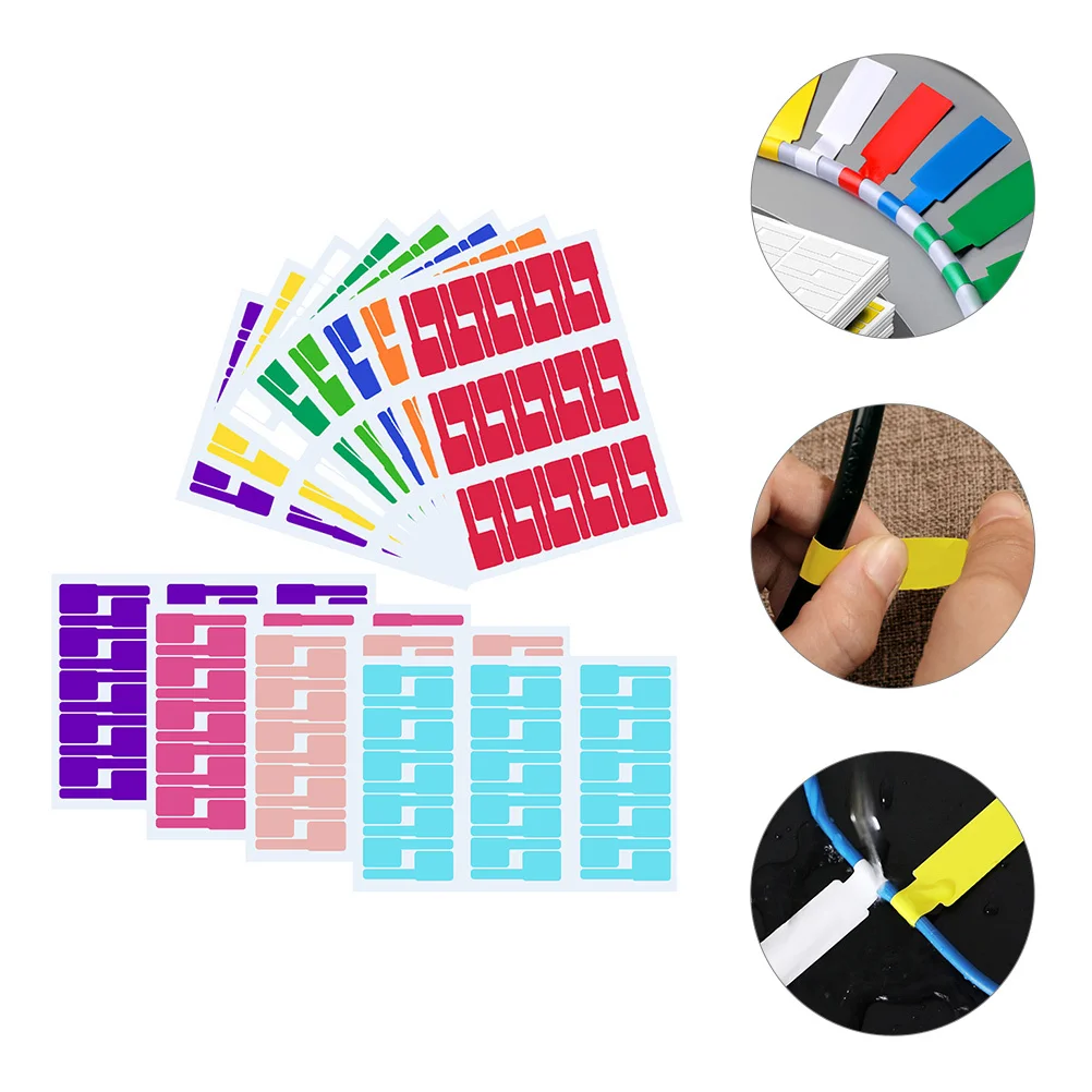 

12 шт., кабельные этикетки, водонепроницаемые, устойчивые к разрыву, клей для прокладки кабелей, организация проводов, домашний офис, автомобиль