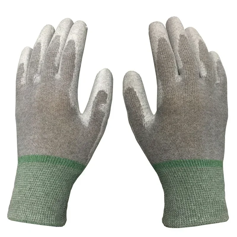 Fingertip PU Coated Anti-static Gloves Antiskid Handwork Industrial Working Protective Gloves Car Window Tint Film Install Glove