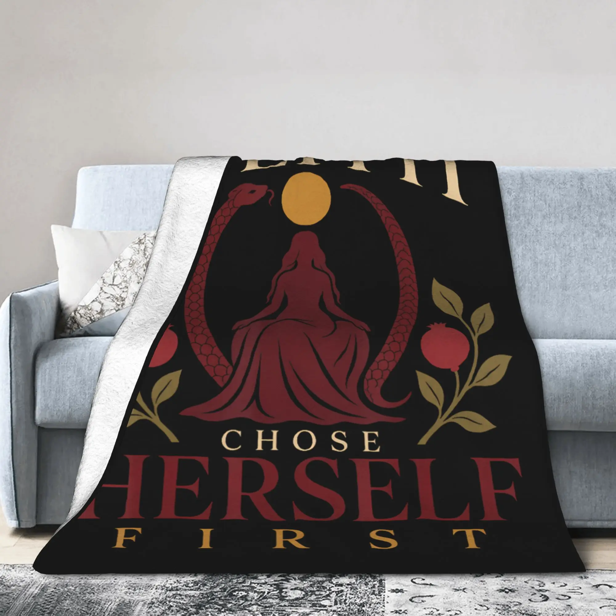 Lilith Mythologie Dark Feminine Gothic Flannel Blanket Occult Awesome Bedding Throw Blankets Sofa Lightweight Gift Multifunction