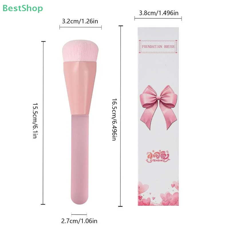 ★ ★ ★ Rosa herzförmiger makelloser Foundation-Creme-Make-up-Pinsel, loser Puder-Rougepinsel, Beauty-Tool