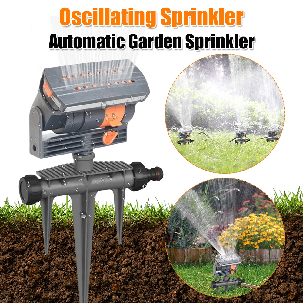 

Осциллирующий автоматический садовый разбрызгиватель с 16 форсунками, система полива для растений, травы и цветов