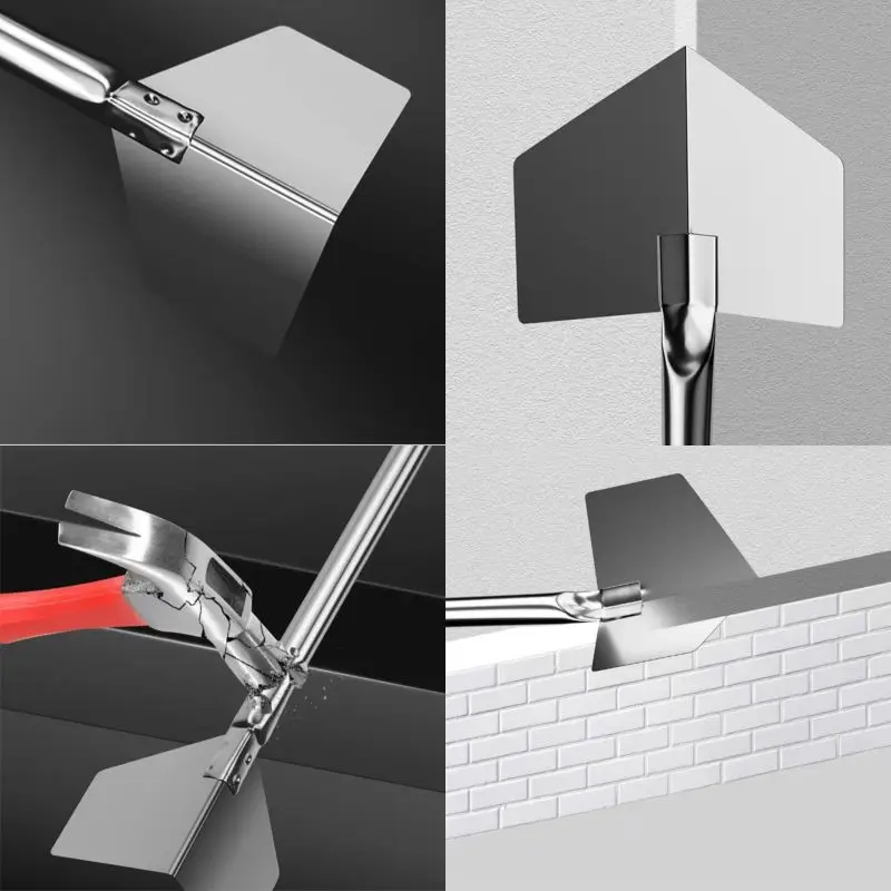 4 pezzi strumenti di costruzione coltello per mastice in acciaio inossidabile raschietti per cartongesso utensile manuale per raschiare l'angolo interno esterno Onnfang