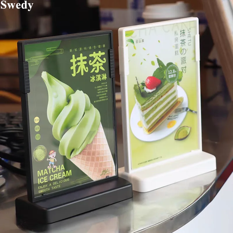 

5 Pieces A5 148x210mm T / L Shape Plastic Acrylic Sign Holder Display Stand Photo Picture Poster Frame Menu Price Paper Holder