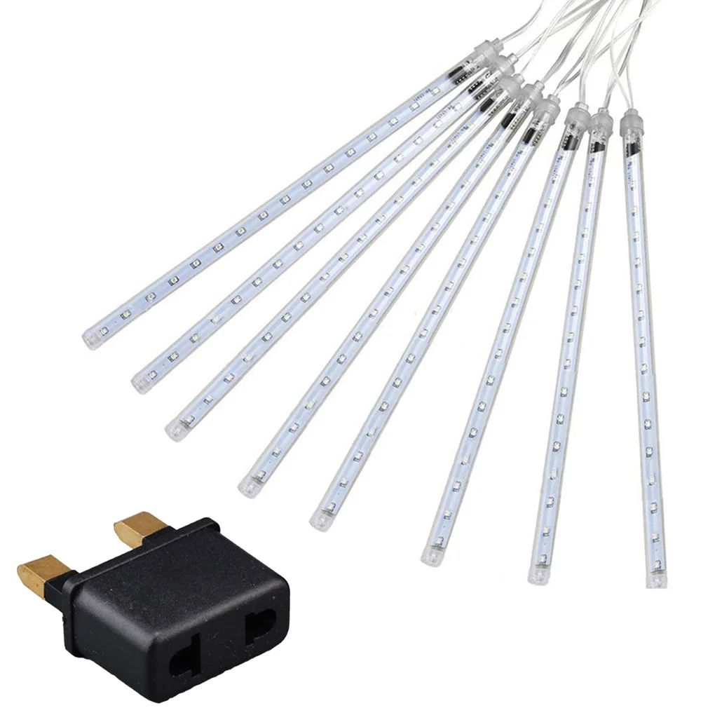 

8 трубок по 30 см, гирлянда «падающий снег», уличная, каскадная, для Рождества, вечеринок, ёлки, с вилкой EU