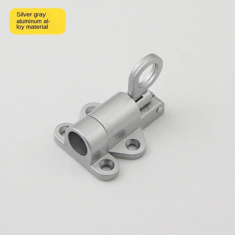 XD-Aluminum Alloy Window Gate Security Pull Ring Spring Bounce Door Bolt  Automatic  Latch Lock Spring Bounce Door Bolt Latch
