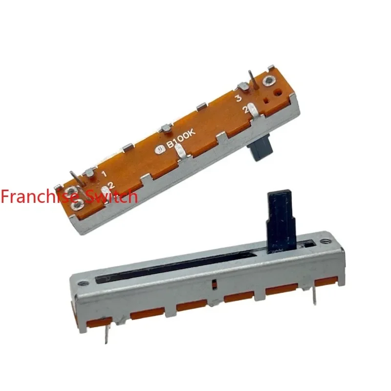

20PCS 45Mm Straight Slip Single 3-pin Potentiometer B100K Shaft Length 10mm