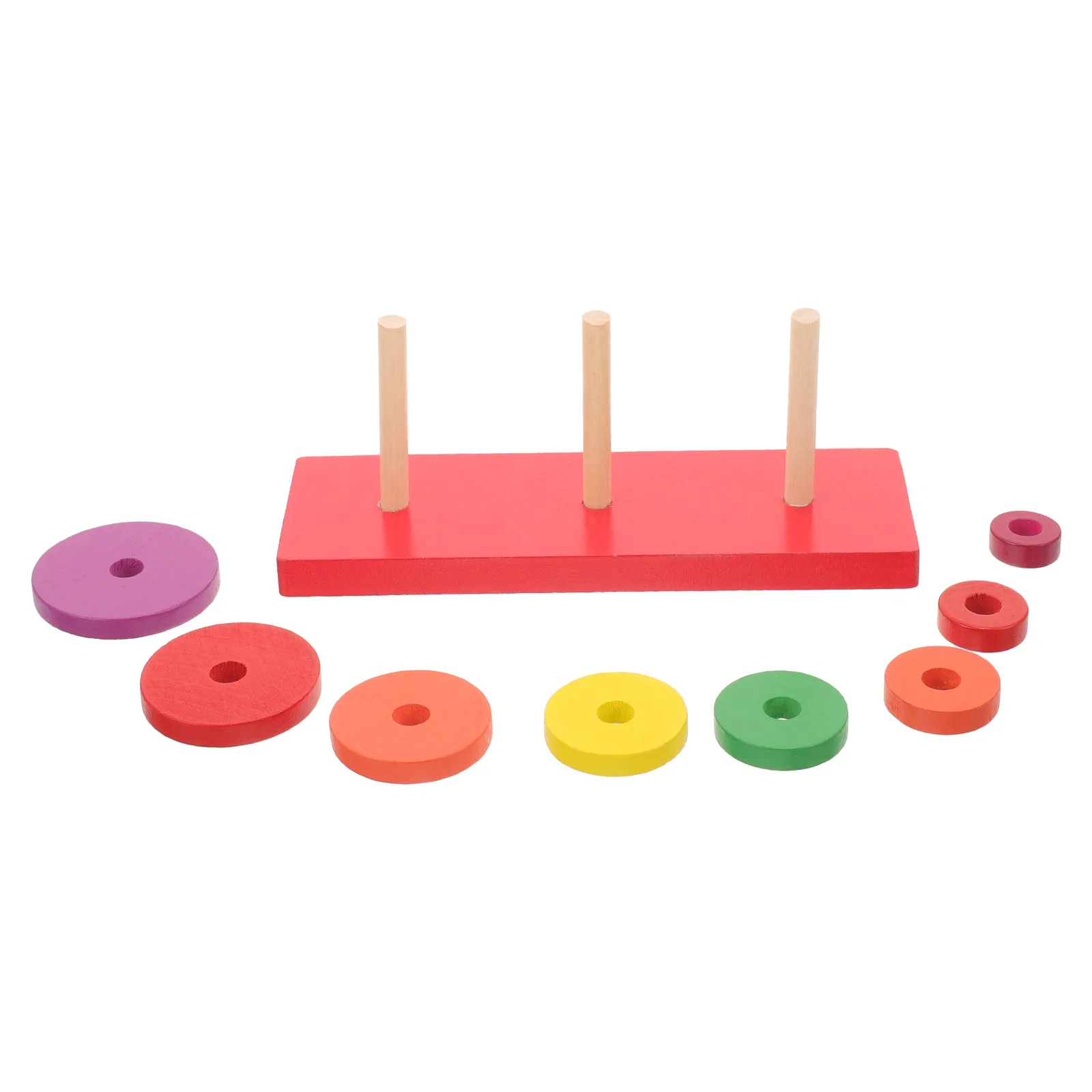 1 ensemble de tours d'empilage en bois colorées pour enfants, jeu éducatif de développement et d'apprentissage, blocs de construction en bois