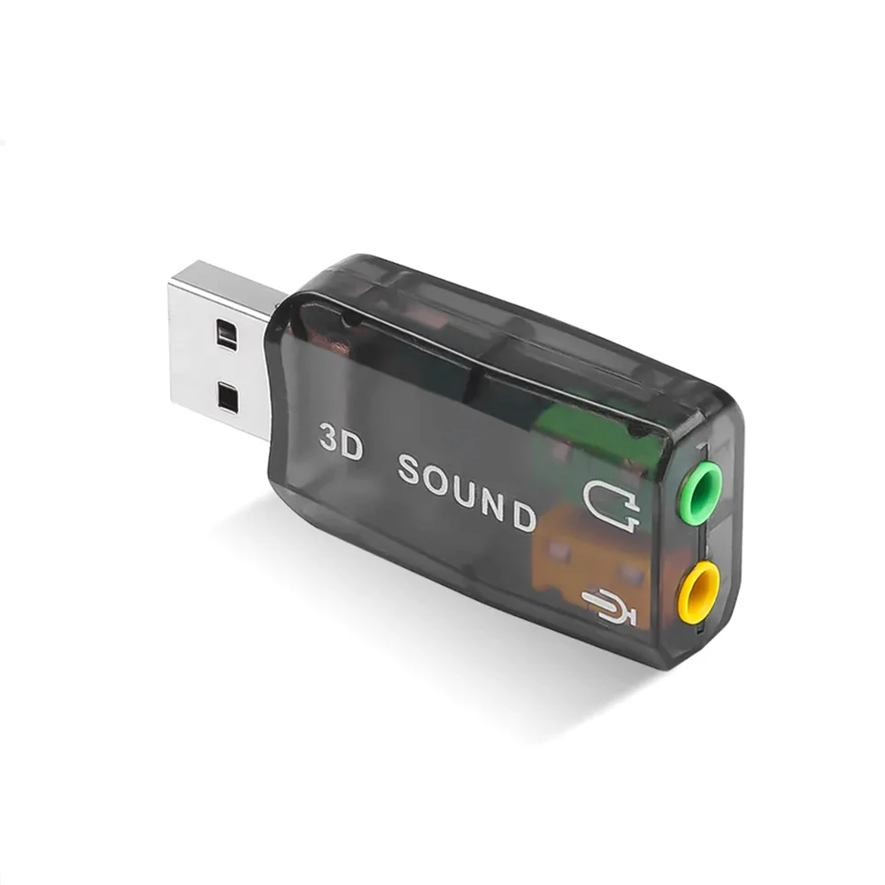 มินิแบบพกพาภายนอก USB ไมโครโฟนหูฟังแจ็คชุดหูฟังสเตอริโอ 3D การ์ดเสียงอะแดปเตอร์เสียงใหม่ลําโพงอินเทอร์เฟซสําหรับแล็ปท็อป