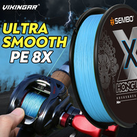 VIKINGAR X8 Braided Fishing Line 8 Strands Braid 100m 200m 500m Hongguang PE Line Ultra Smooth Multifilament Japan fishing line