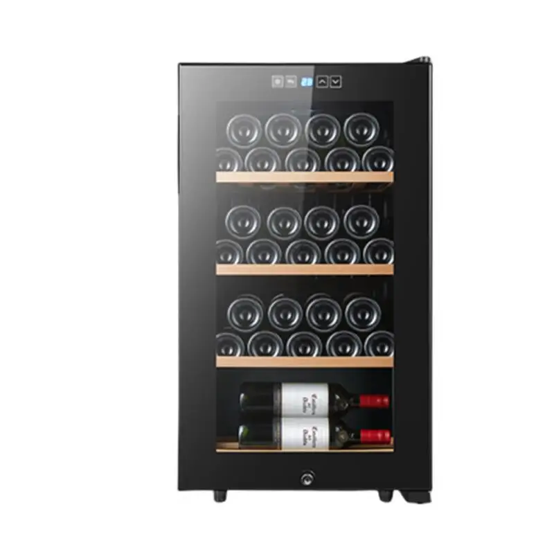 Home Thermostatic Wine Cabinet Can Hold 34 Bottles of Wine Cabinet Tea Cigar Thermostatic Refrigerator Wine Display Cabinet