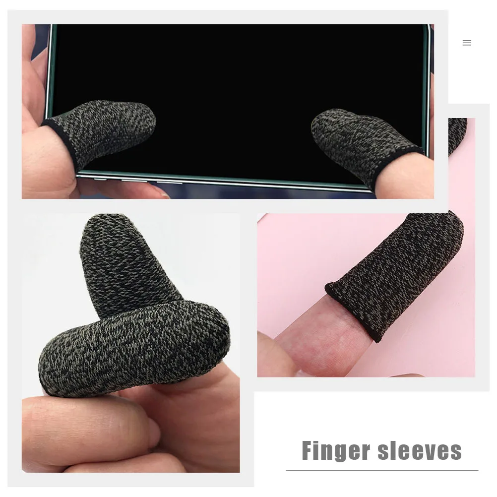 

8 пар противоскользящих рукавов для пальцев, дышащие, устойчивые к поту игровые защитные приспособления для пальцев для мобильных игр с сенсорным экраном