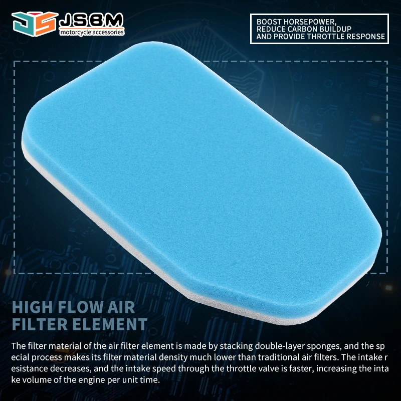 JSBM Motorcycle Air Filter For KTM 50 SX Factory Edition Junior MINI 2009-2023 Husqvarna TC50 2018-2022 GASGAS MC 50 2021-2022