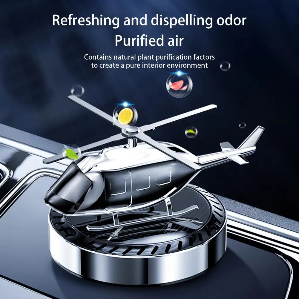 

Solar Car Air Freshener Automatic Rotation Dashboard Fragrance Helicopter Essential Oil Perfume Diffuser Ornaments