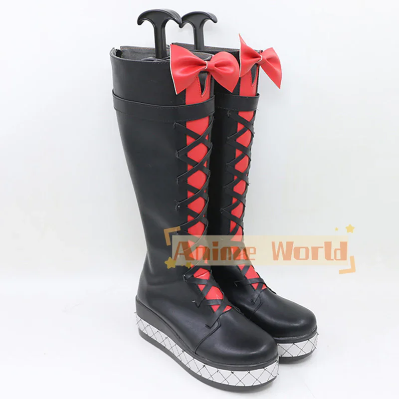Genshin Impact Goth Girl Daily Meropide "M" scarpe stivali Cosplay stivali di carnevale di Halloween su misura