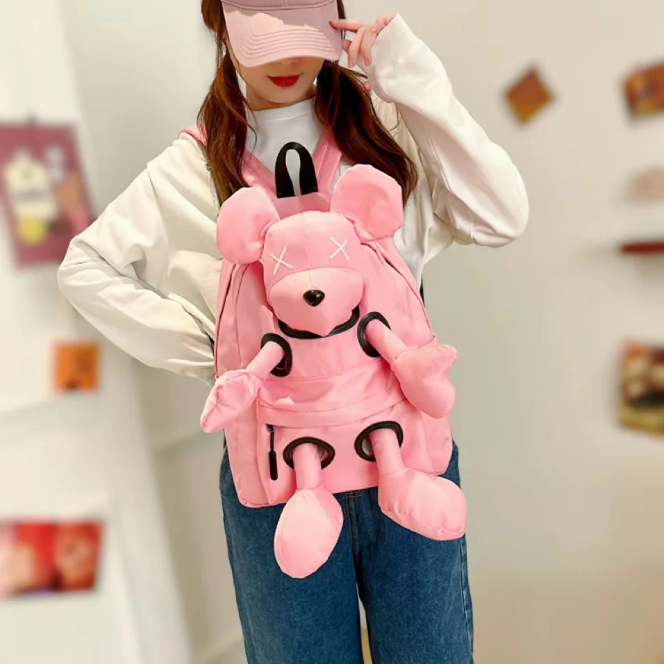 2023 Trendy Cool Cartoon Schoolbag Teenager Students Large Capacity Doll Pad Backpack Cute Girls Ladies Casual Travel SchoolBag