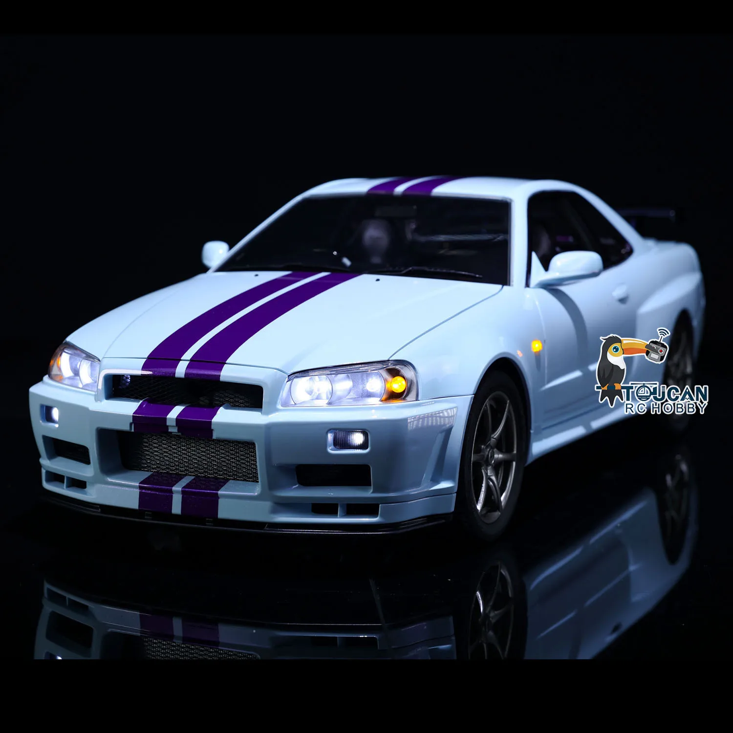 Toy In Stock Capo 1/8 RC Drift Car R34 RTR 4x4 FlySky GT5 Controlled High-speed Racing Vehicle Lights TOUCAN DIY Model THZH1745