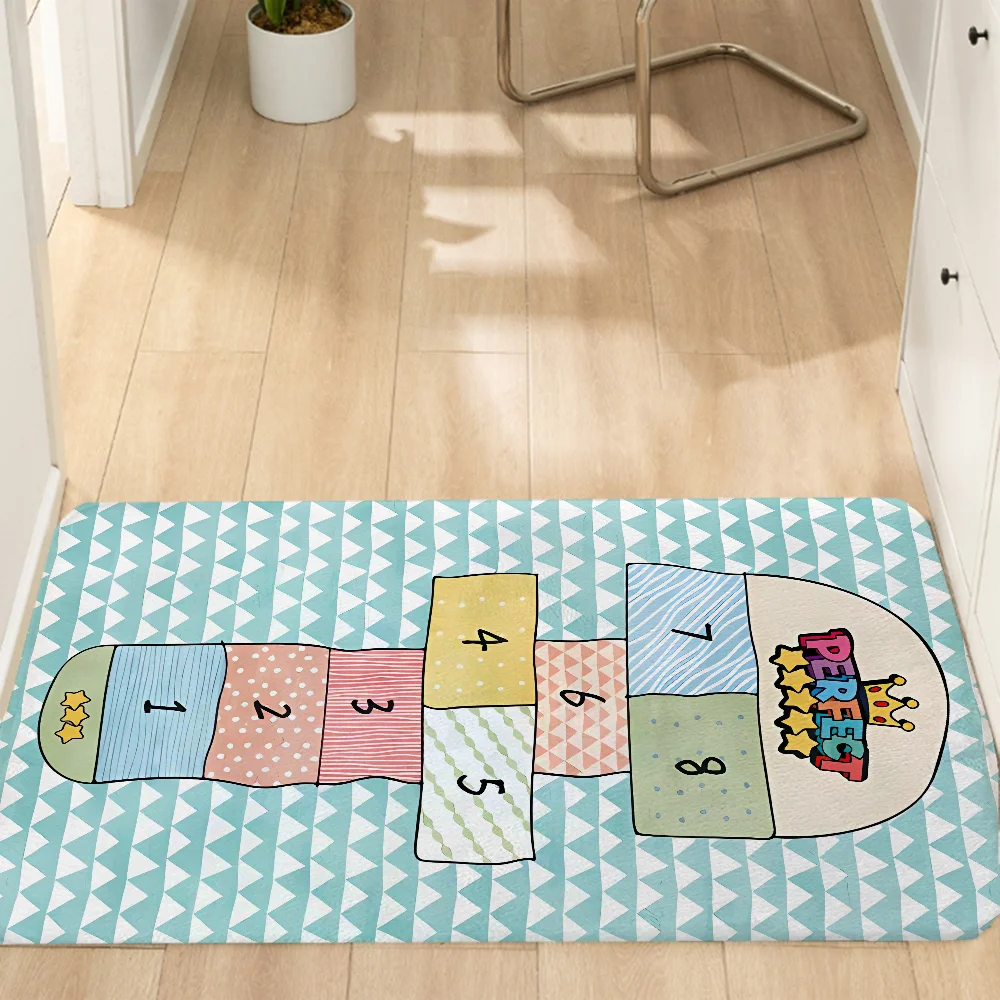 Hopscotch Bedrooom Carpet for Kitchen Outdoor Doormat Entrance Door House Carpet in the Bedroom Rug Mat Room Rugs Custom Carpets