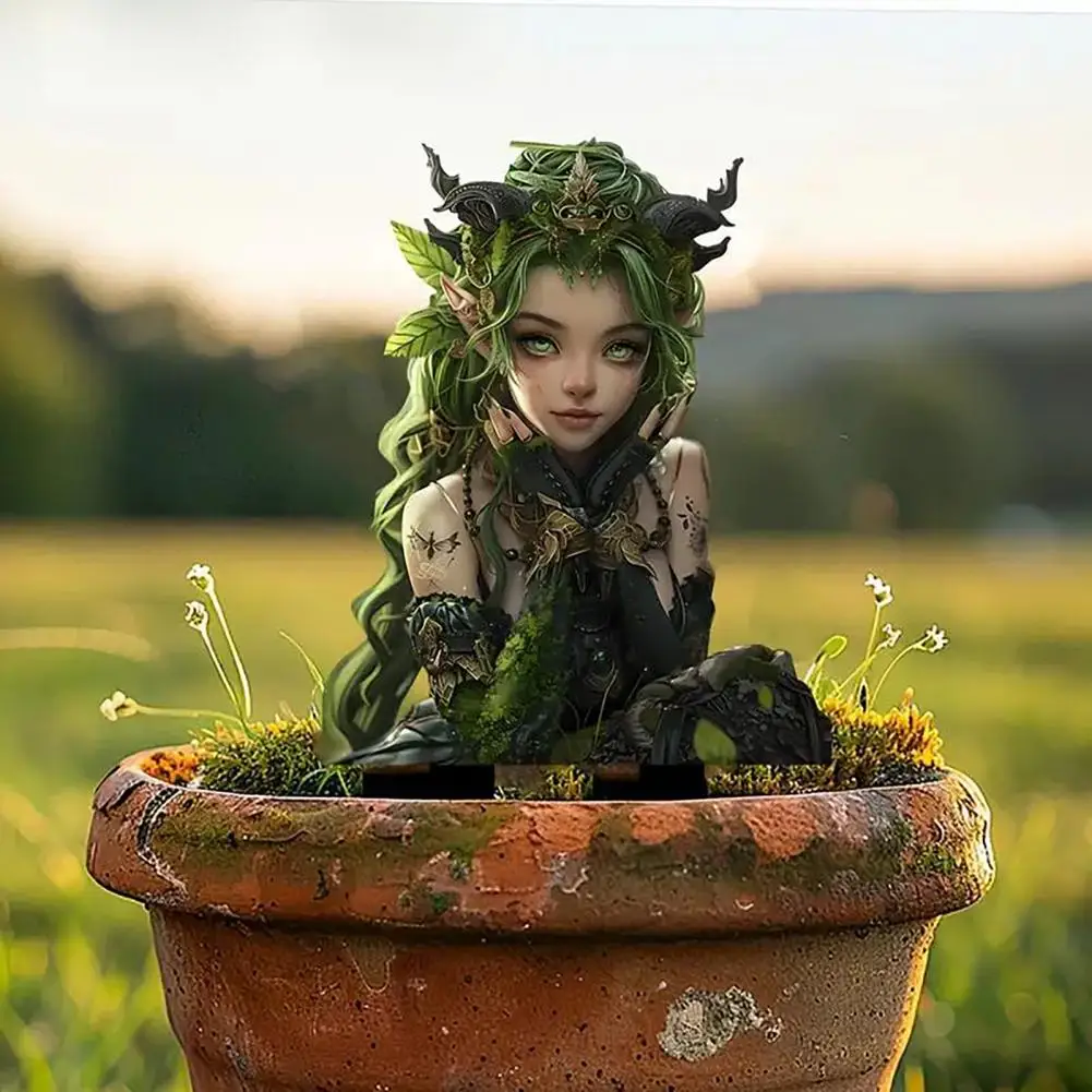 

Unique Garden Ornaments Handcrafted Acrylic Garden Stake Flower Pot Decoration for Indoor Outdoor Potted Plants Bohemian Fairy