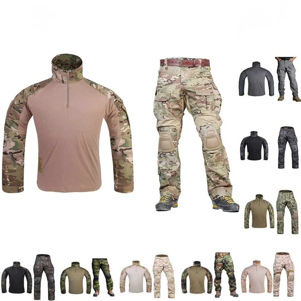 EMERSONGEAR G3 mundur bojowy koszula Airsoft spodnie z nakolannikami taktyczne GEN3 BDU polowanie multi-camo ubrania moro EM9351 — zdjęcie 2