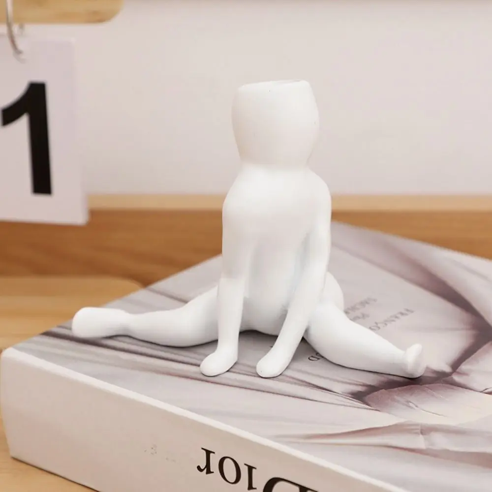 

Personalized Realistic Human Body Flower Pot Unique Non-toxic Resin Ghost Ornaments Simple Human Body Pen Holder Green Plant