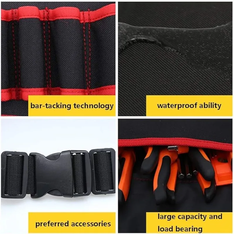 

Multi-function Storage Bag Oxford Cloth Waist Pack Hardware Repair Tool Pocket Wrench Pliers Electrician Household Belt