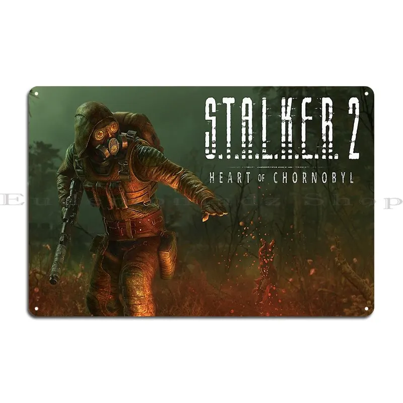 Stalker 2 Heart Of Chornobyl Loner Stalker With Artifact Container Metal Plaque Poster Cinema Bar Cave Tin Sign Poster