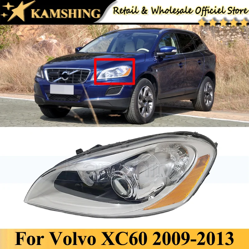 

Kamshing Original 90% New Xenon For Volvo XC60 2009-2013 Front bumper head light lamp head lamp light headlamp