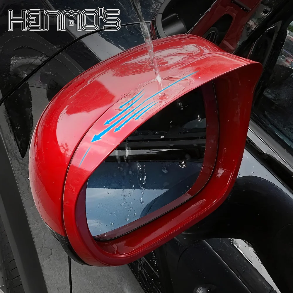 Compatible with Mini F65 F66 F67 U25 Countryman 2024+Car Rearview Mirror Rain Eyebrow Cover Frame Stickers