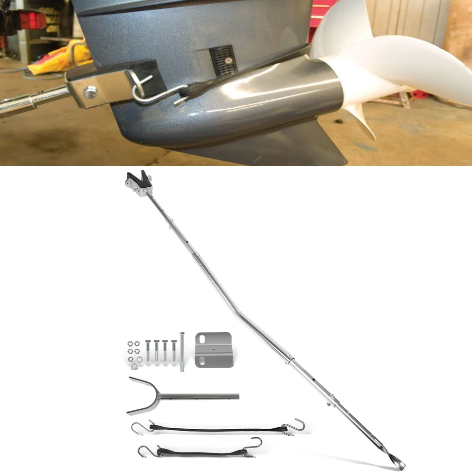 

TML 3001.1068 Adjustable Heavy Duty Universal Transom Saver for Outboards Motor Up to 150 HP - Adjustable from 28" to 59"