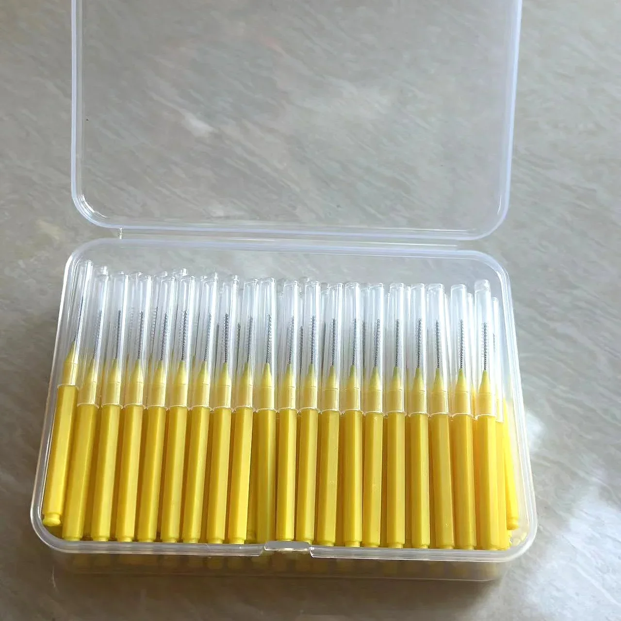 100/200 Stuks Doos Rager 0.6-1.5Mm Reiniging Tussen Tanden Mondverzorging Orthodontische I Vorm Tandzijde I-type push pull