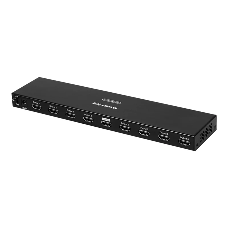 

Measy 1 Input 8 Output Splitter -Compatible Splitter 4K 30HZ Display Duplicate Amplifier Splitter For TV Video