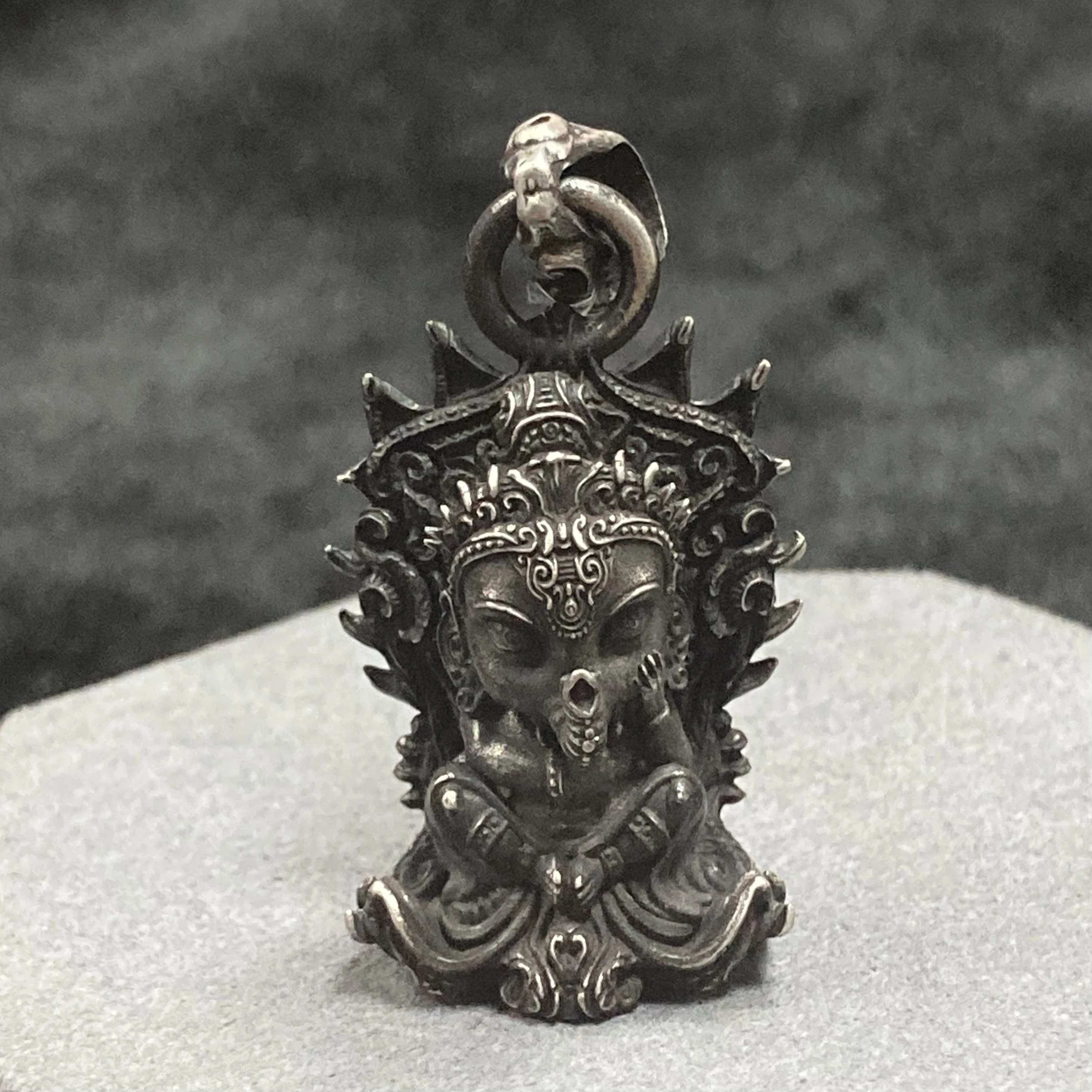 Little Ganesh Seiko Hand Made Pendant 925 Silver Old Men's and Women's Custom Style Pendant